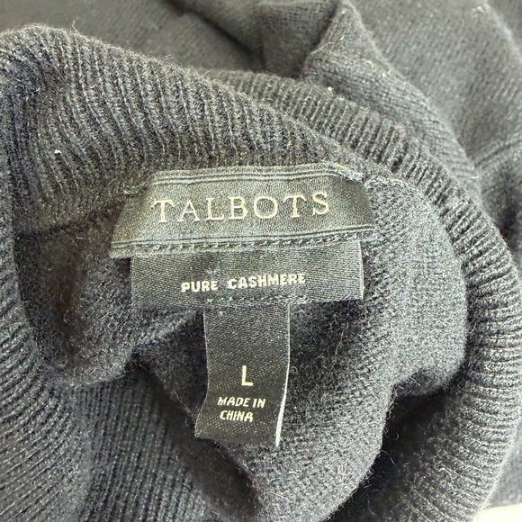Talbots Black !00% Cashmere Turtleneck Sweater. Size L Excellent condition! - Picture 4 of 7
